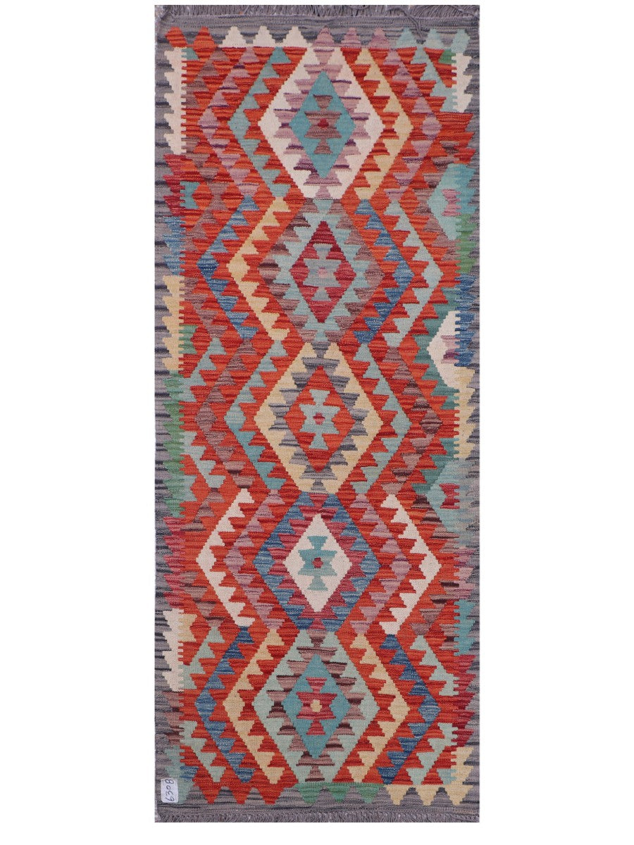 Maimana Afghanistan Kilim Rug - 196 x78 cm - Handmade