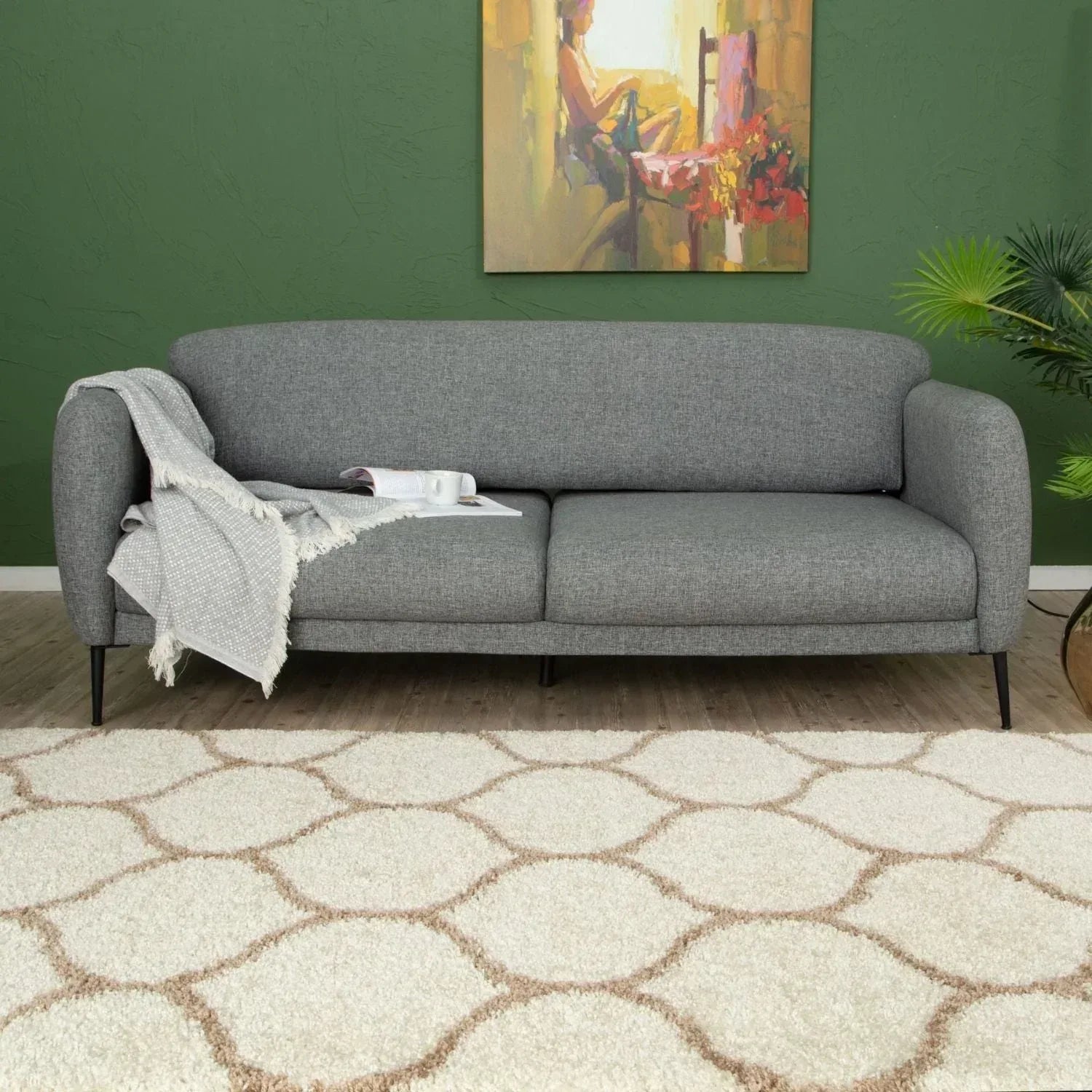 630_Moroccan_Ivory_Shaggy_Rug-10 - Bobobiy