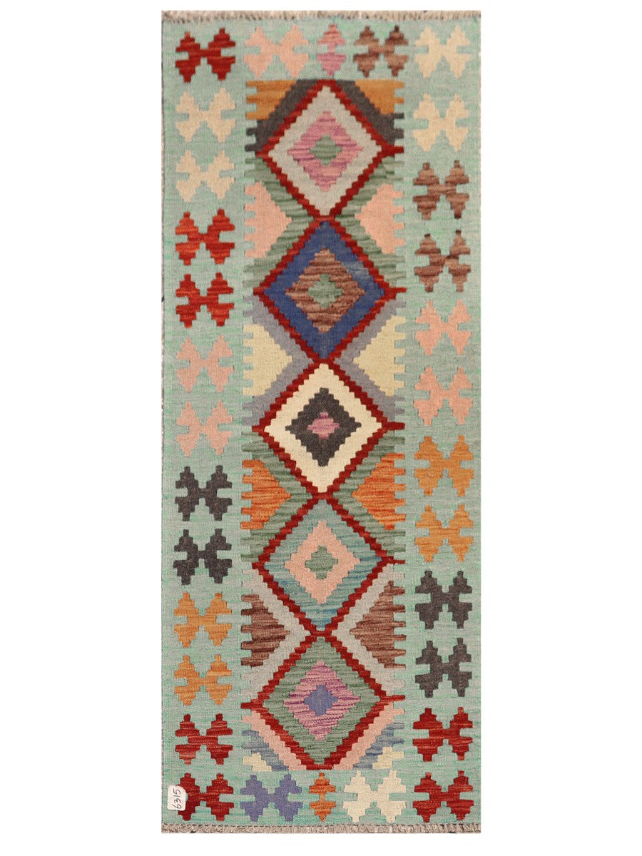 Maimana Afghanistan Kilim Rug - 193 x75 cm - Handmade