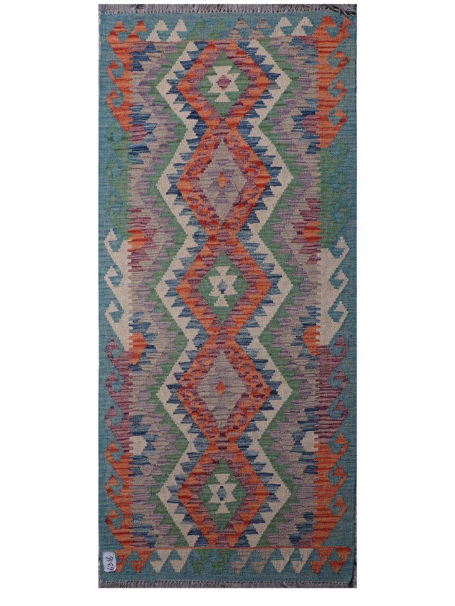 Maimana Afghanistan Kilim Rug - 190 x84 cm - Handmade