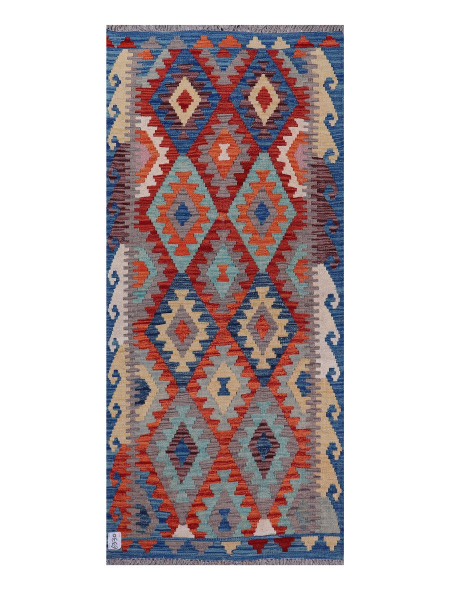 Maimana Afghanistan Kilim Rug - 193 x85 cm - Handmade