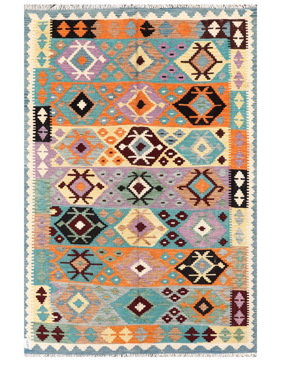 Maimana Afghanistan Kilim Rug - 248 x164 cm - Handmade