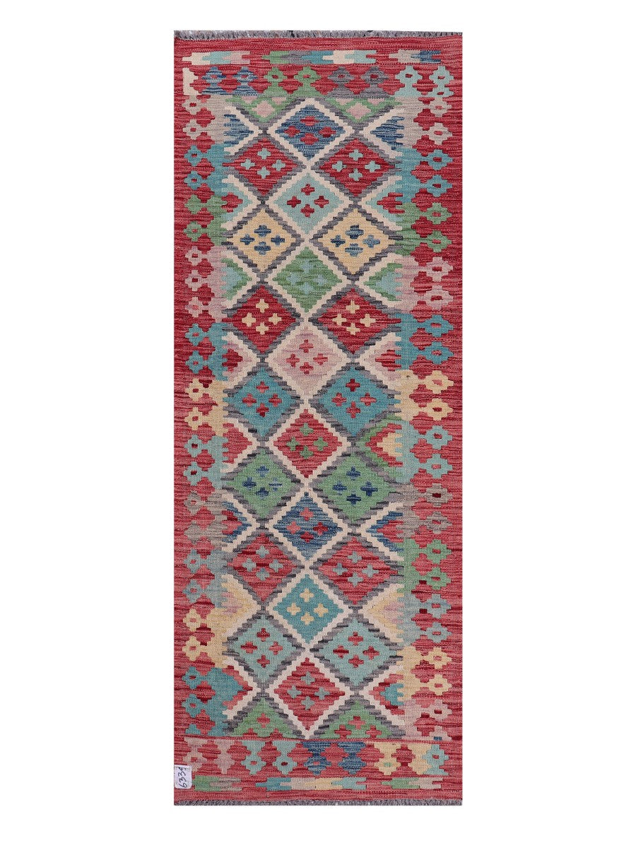 Maimana Afghanistan Kilim Rug - 196 x73 cm - Handmade