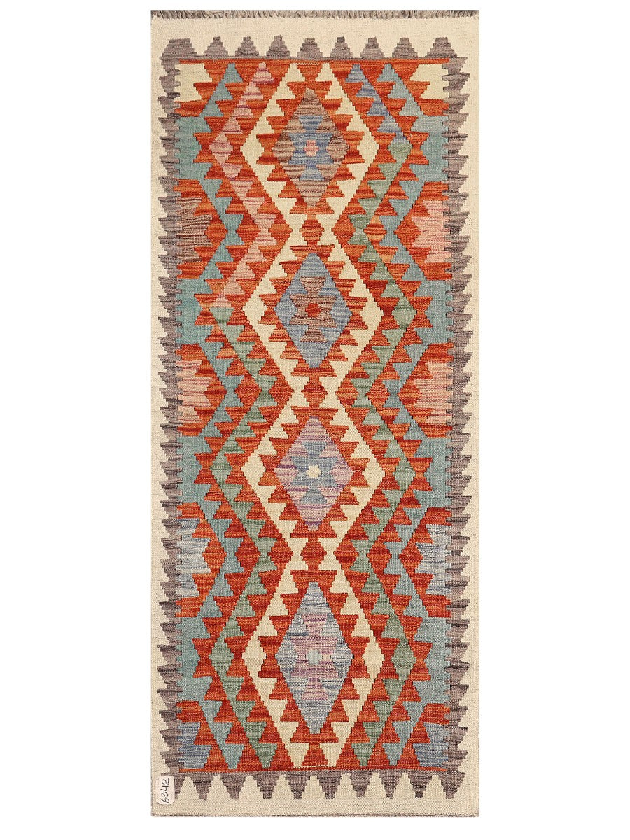 Maimana Afghanistan Kilim Rug - 189 x77 cm - Handmade