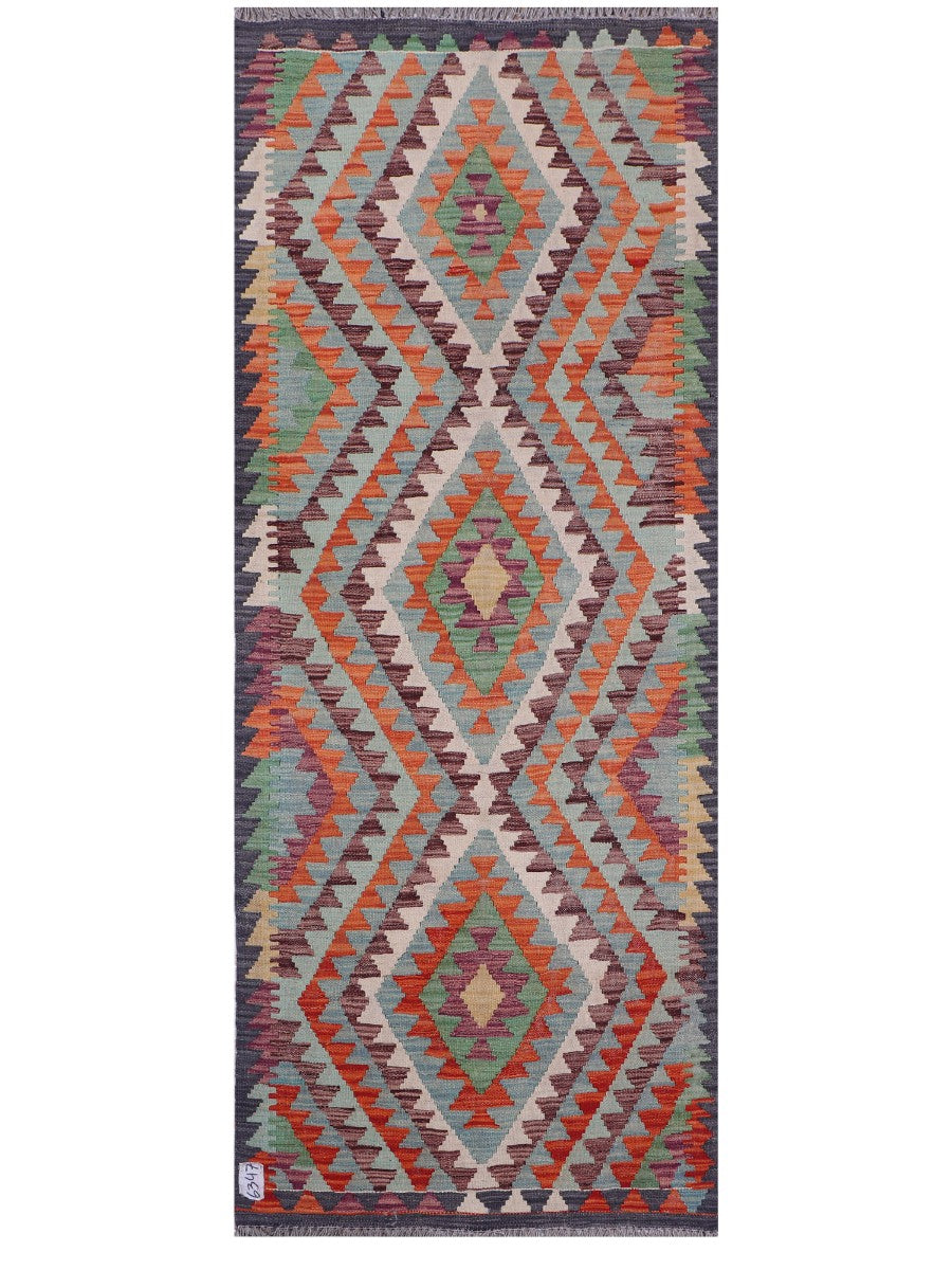Maimana Afghanistan Kilim Rug - 203 x79 cm - Handmade