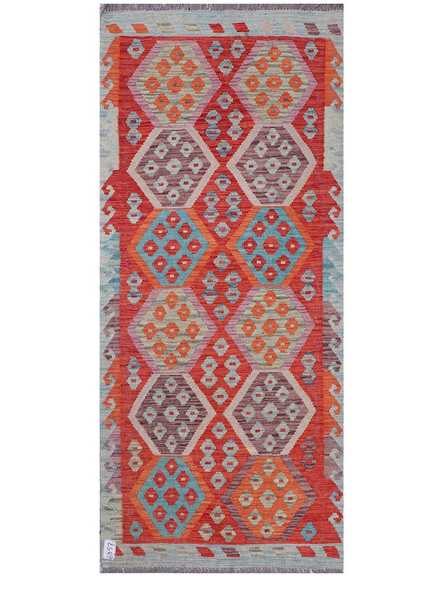 Maimana Afghanistan Kilim Rug - 196 x84 cm - Handmade