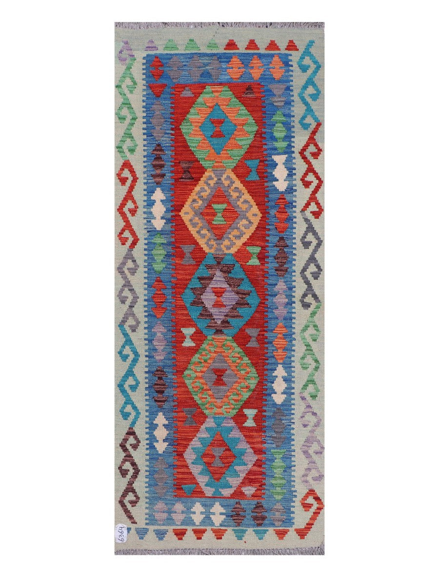 Maimana Afghanistan Kilim Rug - 190 x75 cm - Handmade