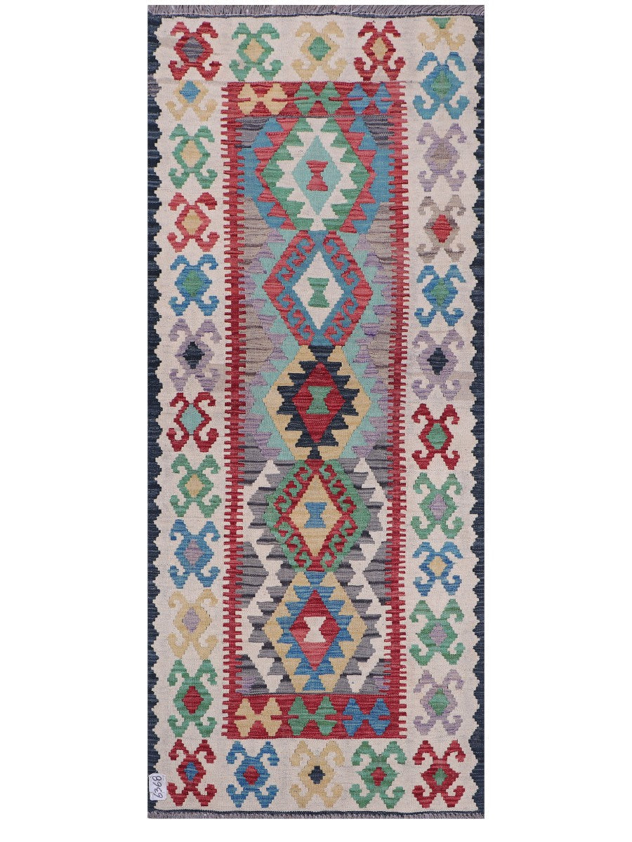 Maimana Afghanistan Kilim Rug - 203 x84 cm - Handmade