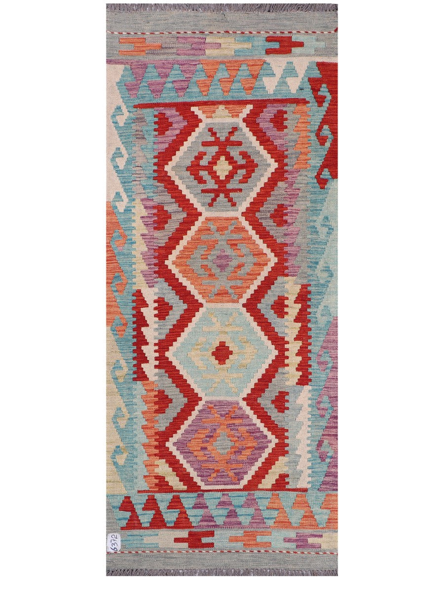 Maimana Afghanistan Kilim Rug - 190 x77 cm - Handmade
