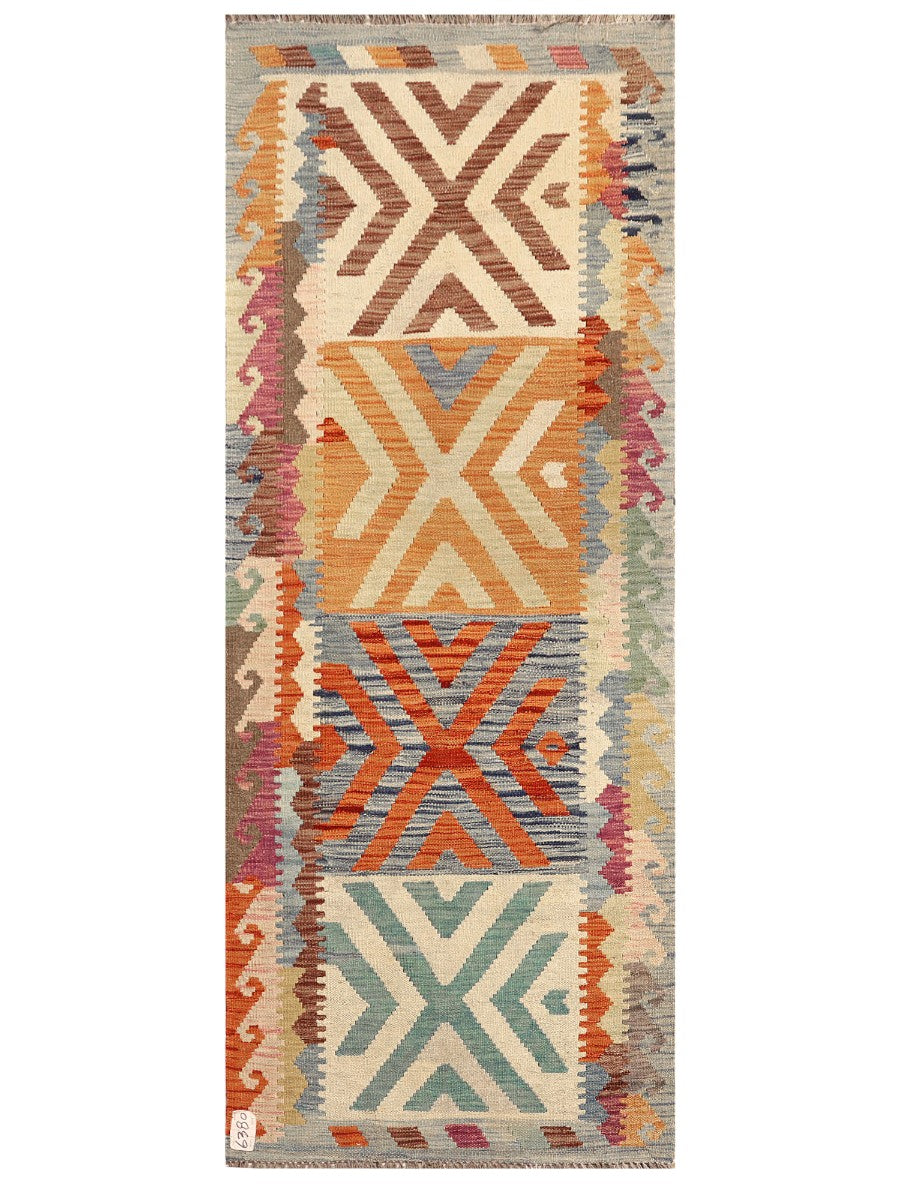 Maimana Afghanistan Kilim Rug - 197 x80 cm - Handmade