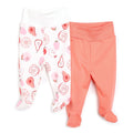 HelloBaby Baby Girl Legging with Feet 2pcs - Pink