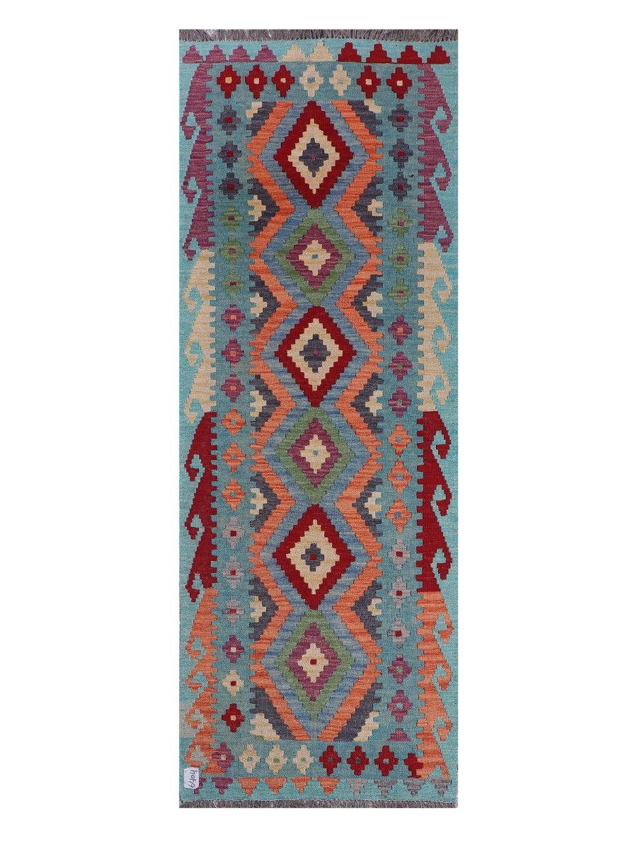 Maimana Afghanistan Kilim Runner - 240 x 86 cm - Handmade