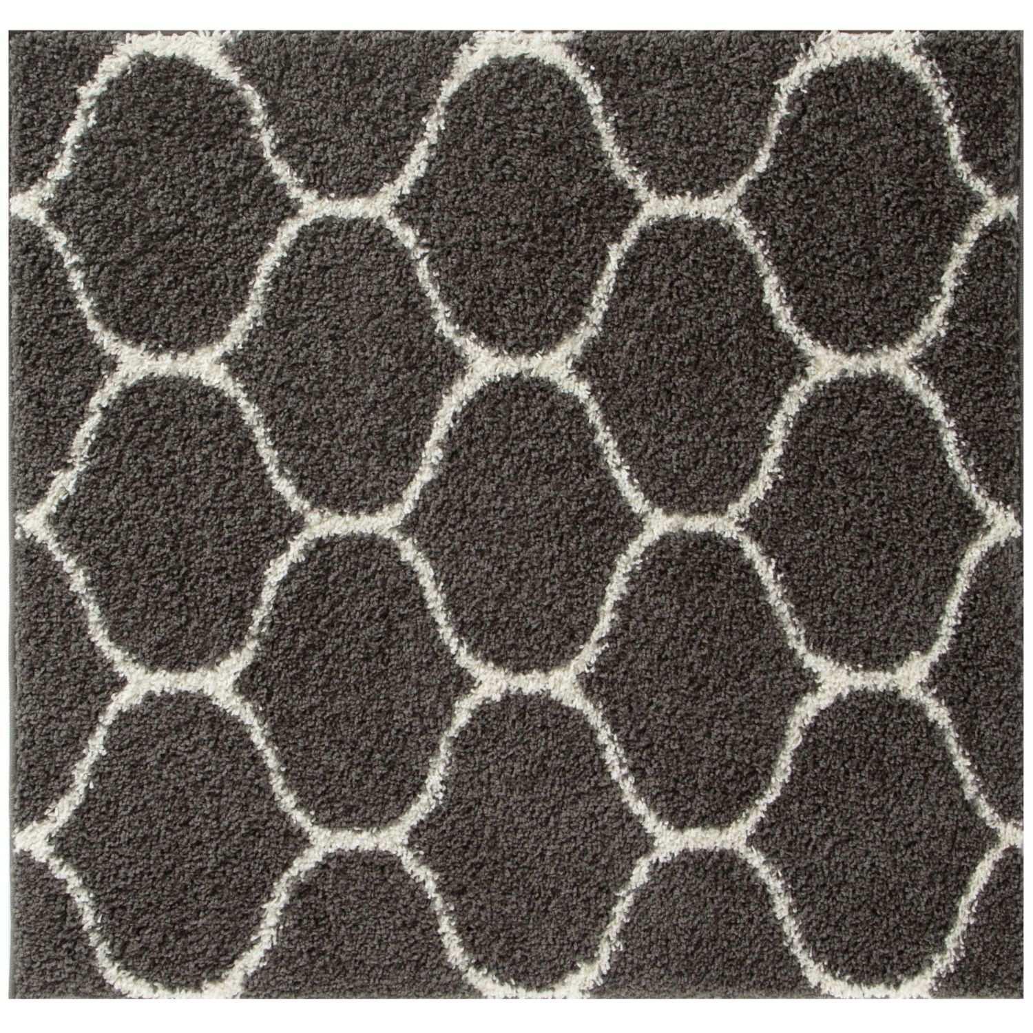 640_Moroccan_Dark_Grey_Shaggy_Rug-1 - Bobobiy