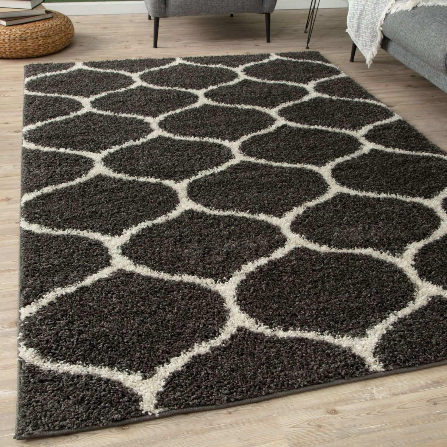 640_Moroccan_Dark_Grey_Shaggy_Rug-12 - Bobobiy