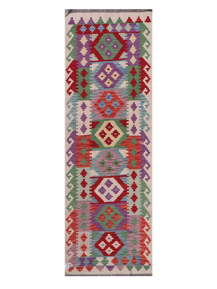 Maimana Afghanistan Kilim Runner - 247 x 81 cm - Handmade