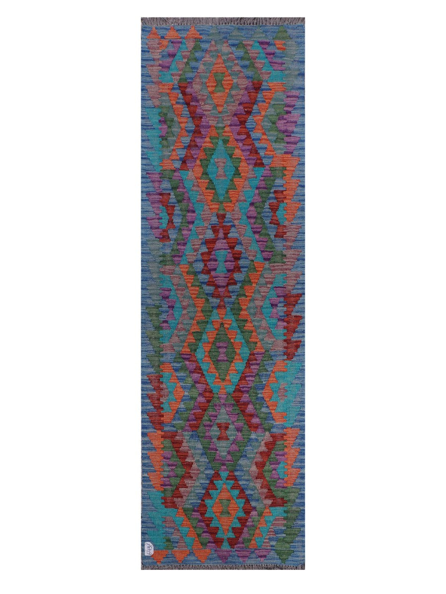 Maimana Afghanistan Kilim Runner - 242 x 72 cm - Handmade