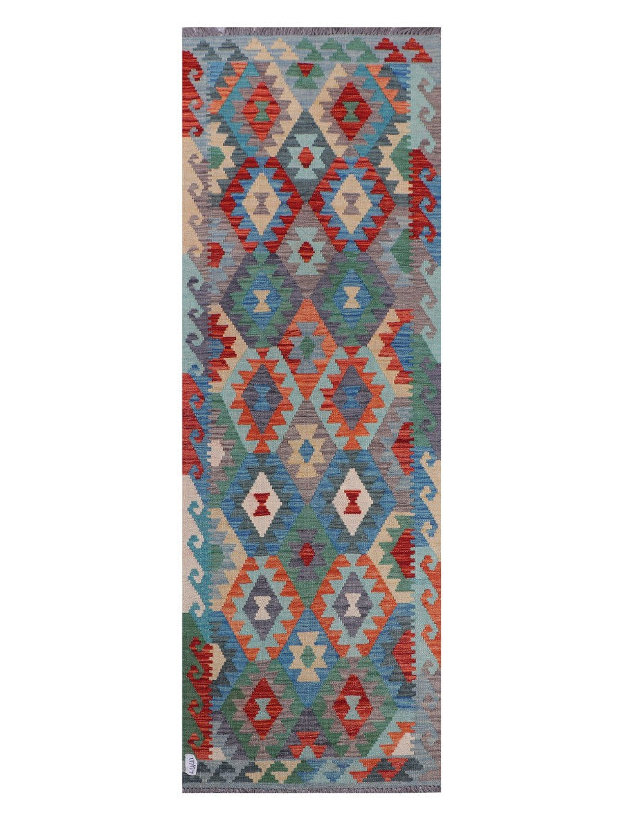 Maimana Afghanistan Kilim Runner - 248 x 84 cm - Handmade