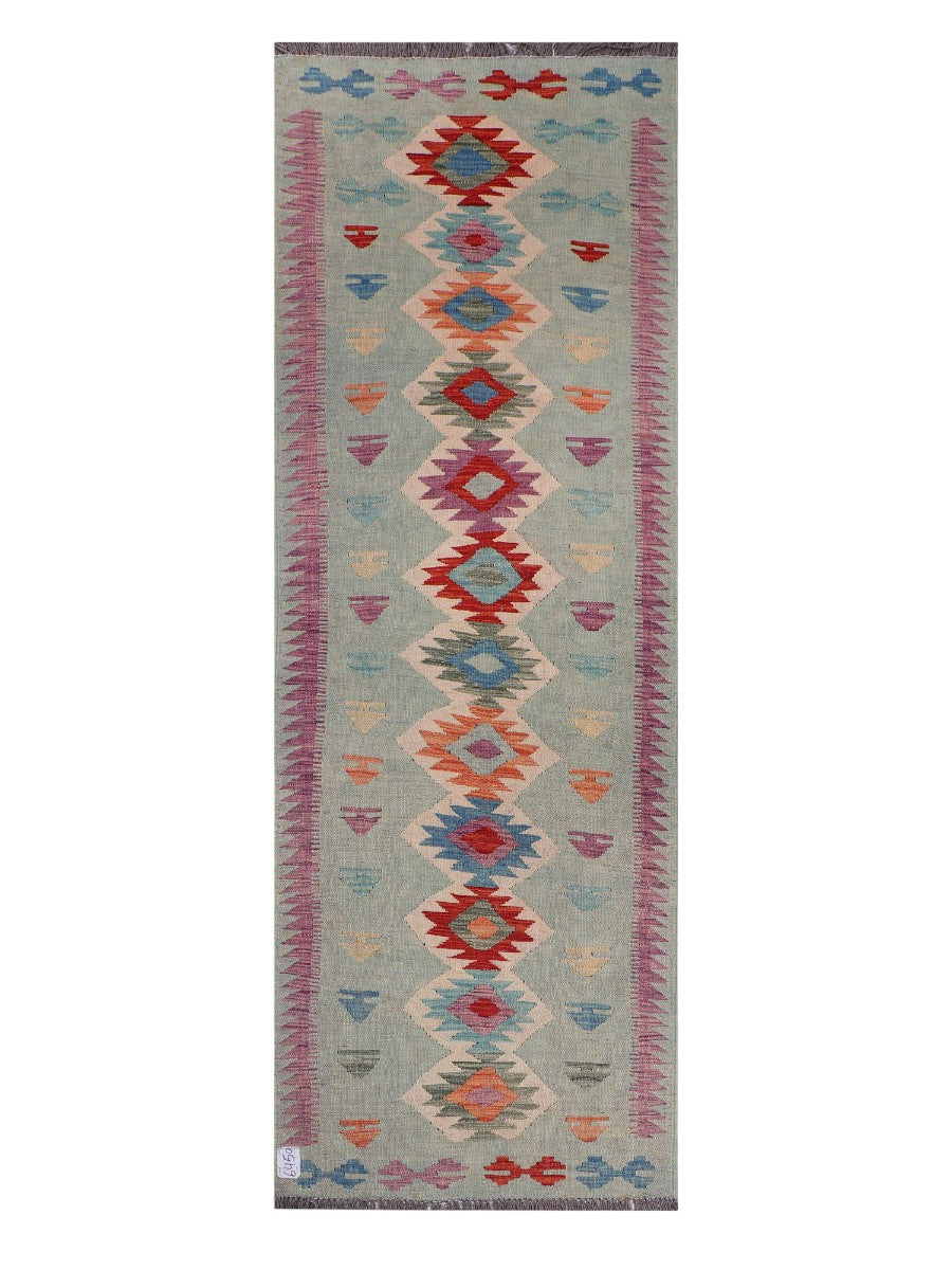 Maimana Afghanistan Kilim Runner - 240 x 83 cm - Handmade
