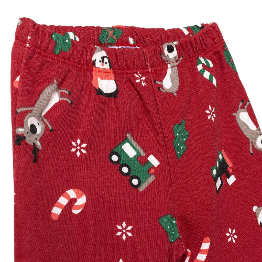 HelloBaby Christmas Baby Boy Long Sleeve Pyjamas Set - Red - Bobobiy