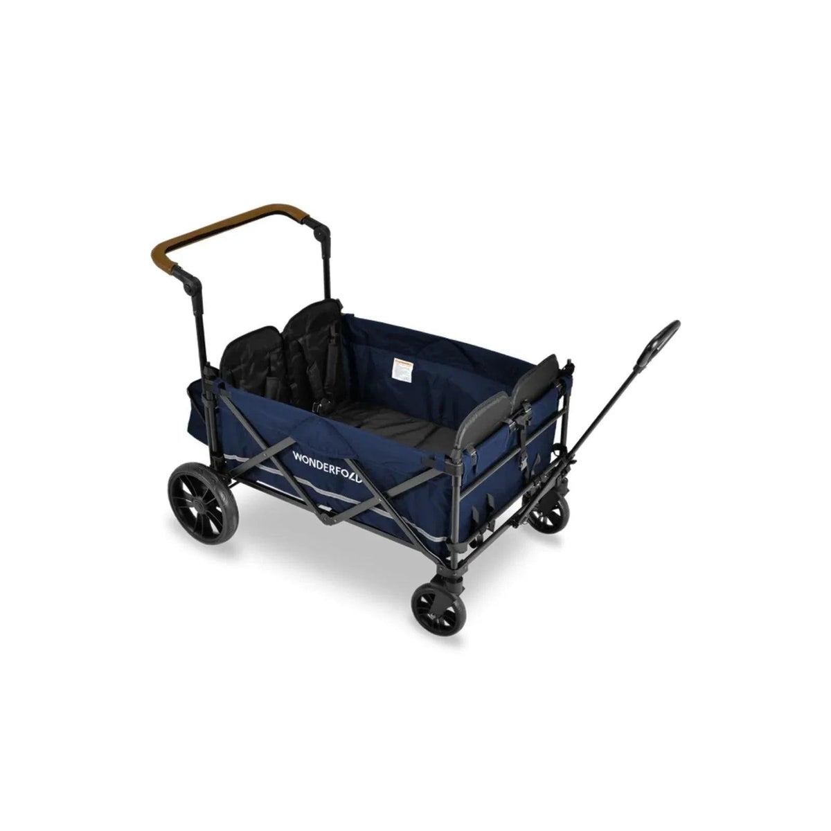 Sapphire navy quad stroller wagon with canopy and padded seat backs