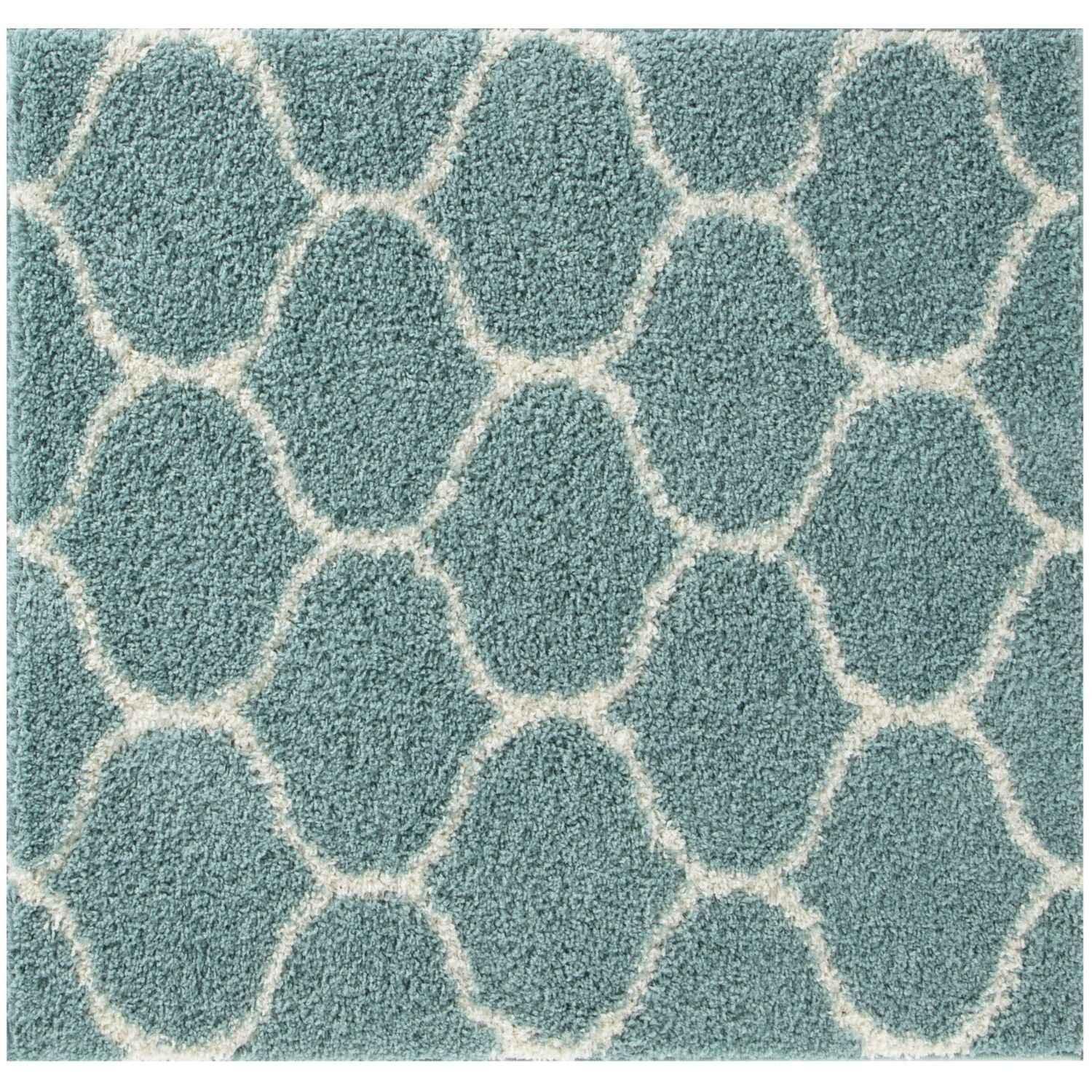 650_Moroccan_Duck_Egg_Blue_Shaggy_Rug-1 - Bobobiy