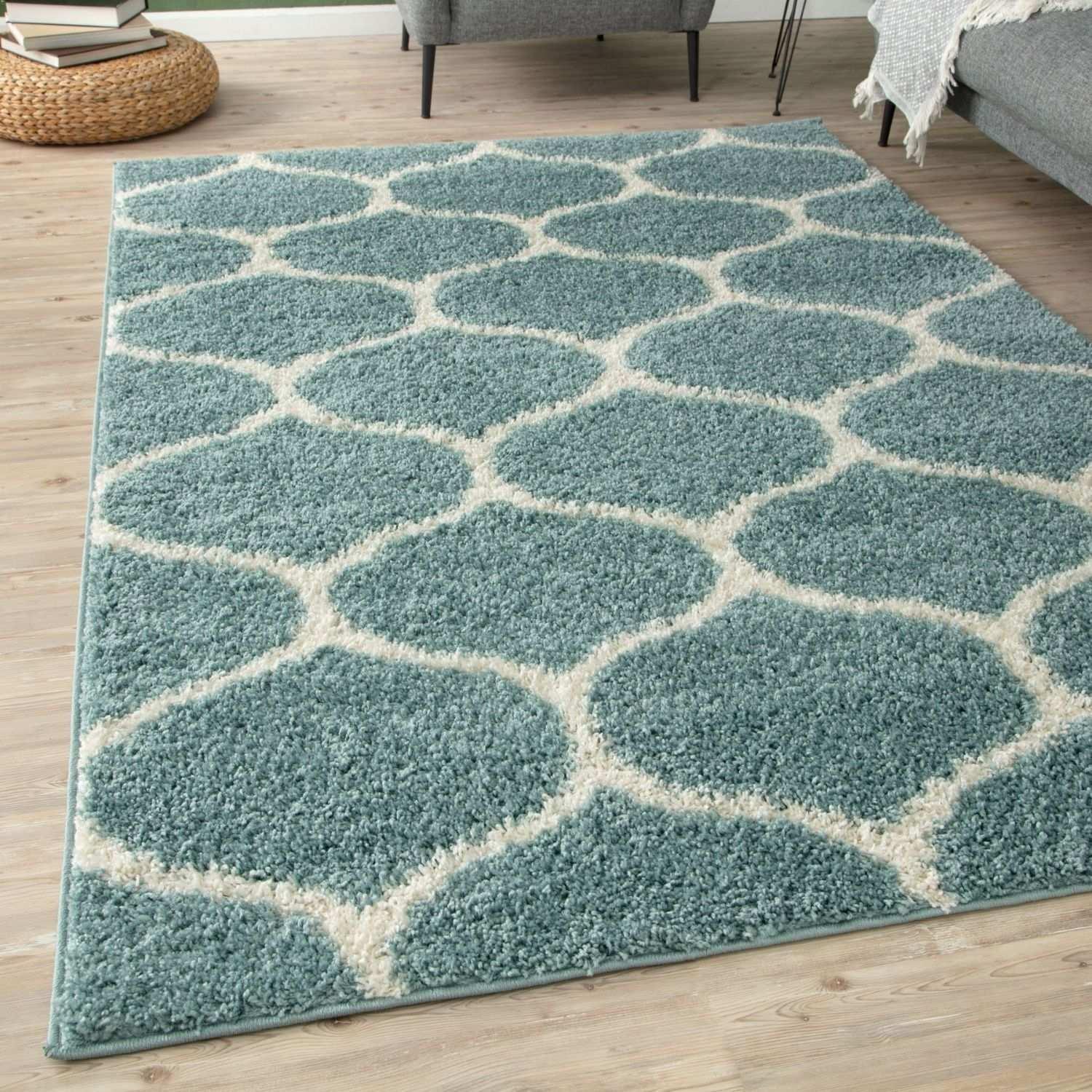 650_Moroccan_Duck_Egg_Blue_Shaggy_Rug-10 - Bobobiy
