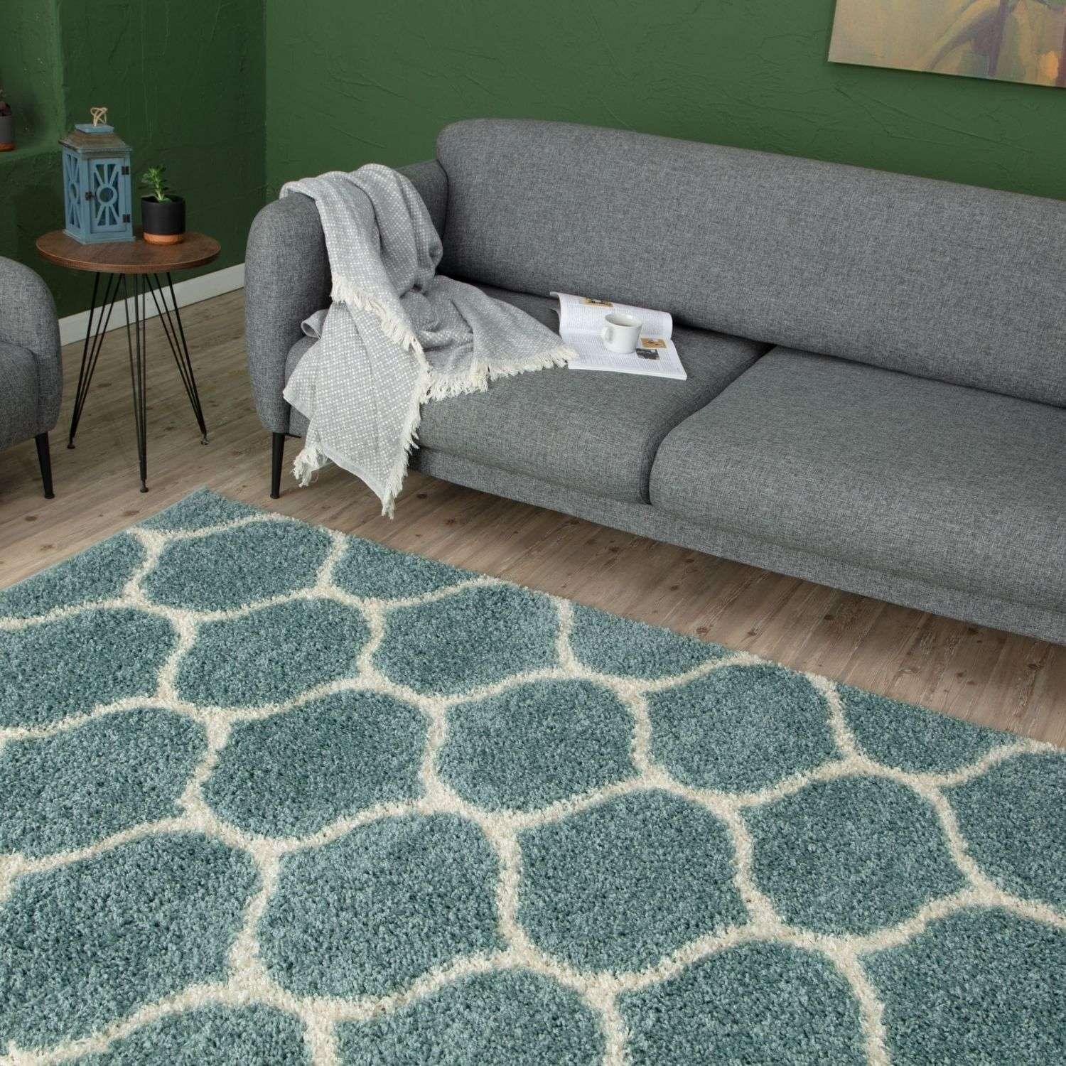 650_Moroccan_Duck_Egg_Blue_Shaggy_Rug-13 - Bobobiy