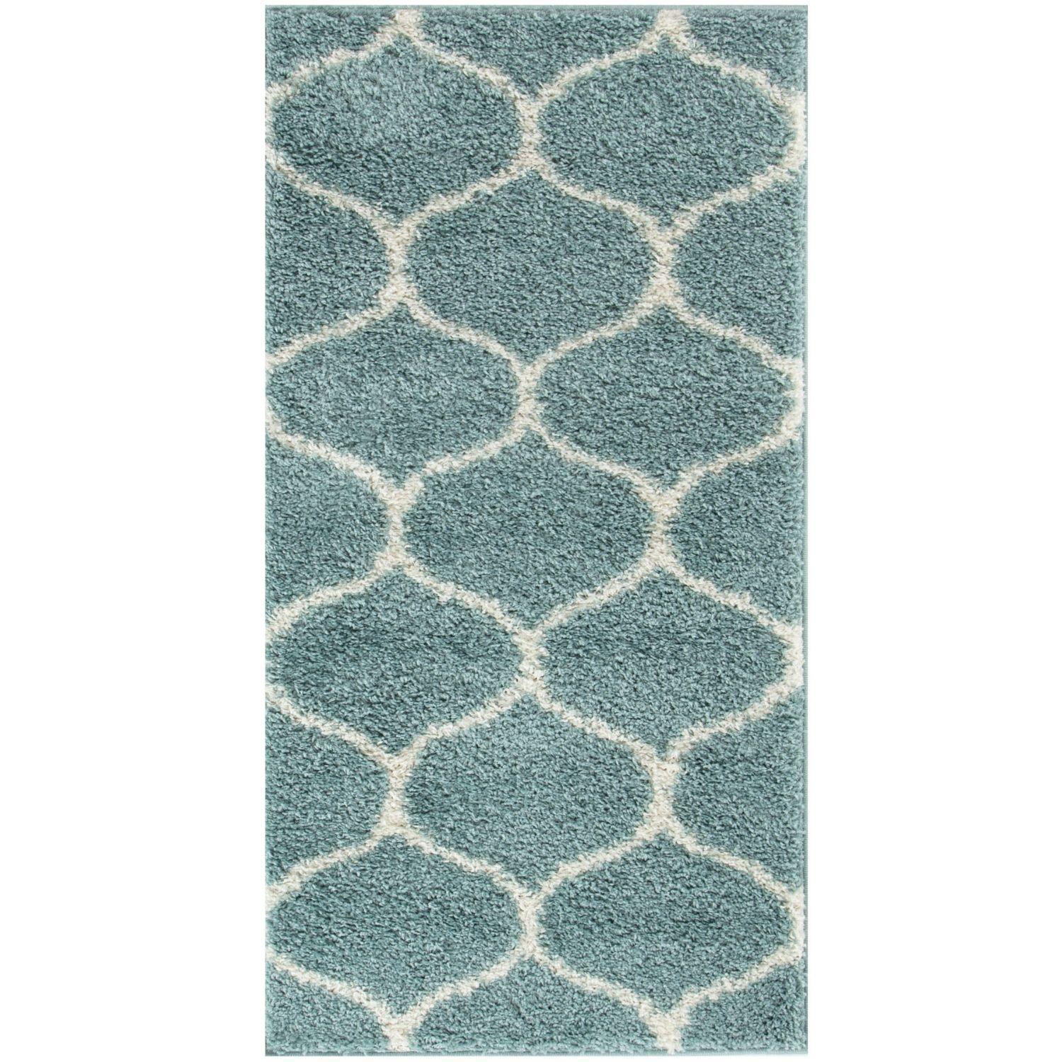 650_Moroccan_Duck_Egg_Blue_Shaggy_Rug-4 - Bobobiy