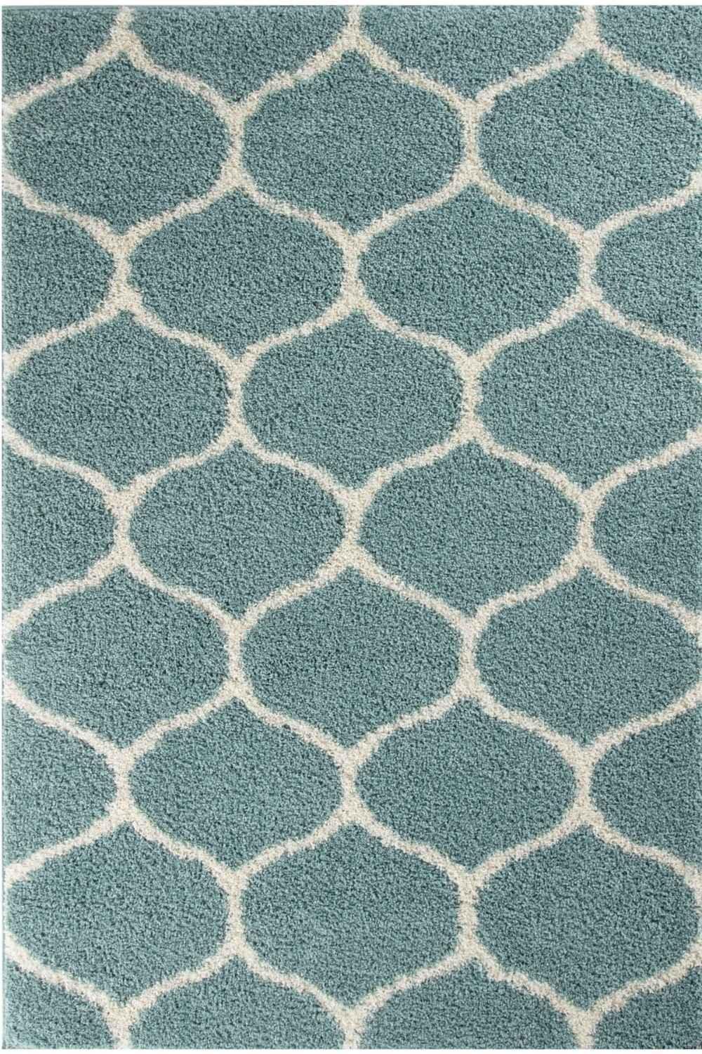 650_Moroccan_Duck_Egg_Blue_Shaggy_Rug - Bobobiy