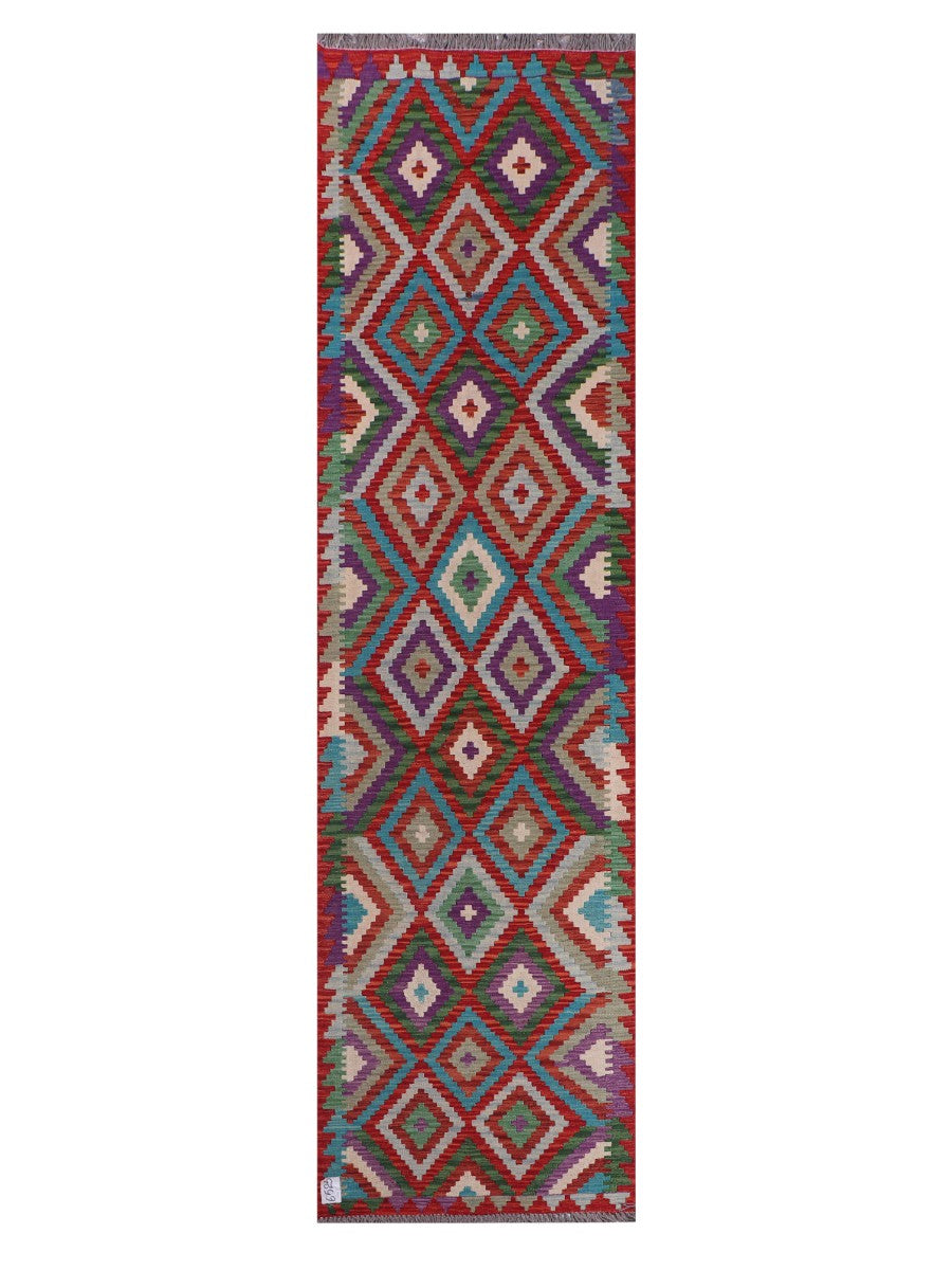 Maimana Afghanistan Kilim Runner - 291 x 78 cm - Handmade