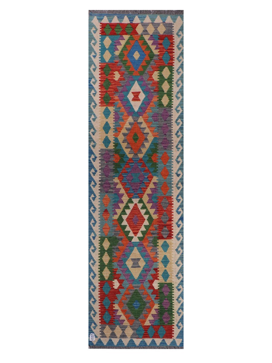 Maimana Afghanistan Kilim Runner - 295 x 83 cm - Handmade