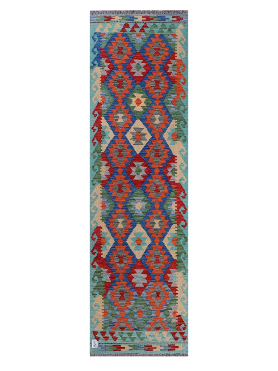 Maimana Afghanistan Kilim Runner - 287 x 82 cm - Handmade