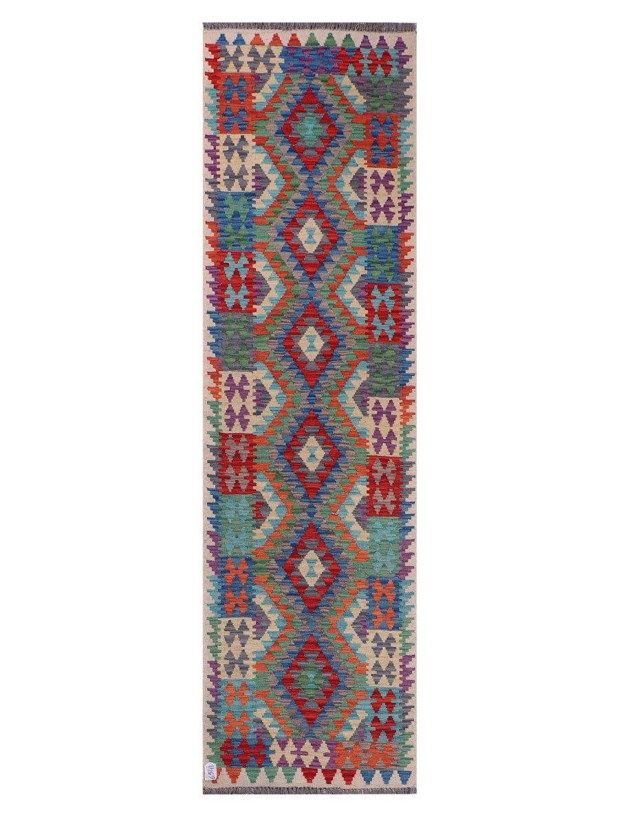 Maimana Afghanistan Kilim Runner - 288 x 81 cm - Handmade