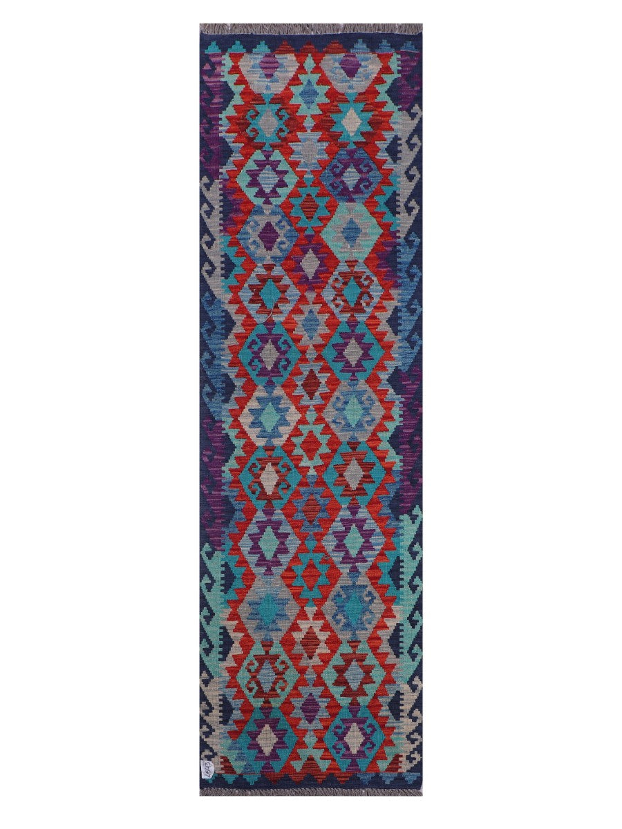 Maimana Afghanistan Kilim Runner - 287 x 83 cm - Handmade