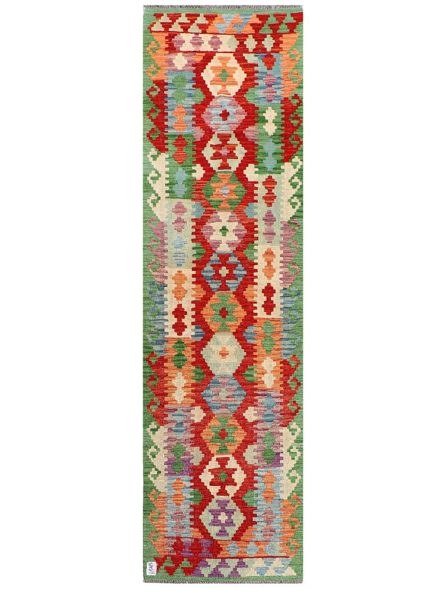 Maimana Afghanistan Kilim Runner - 283 x 80 cm - Handmade