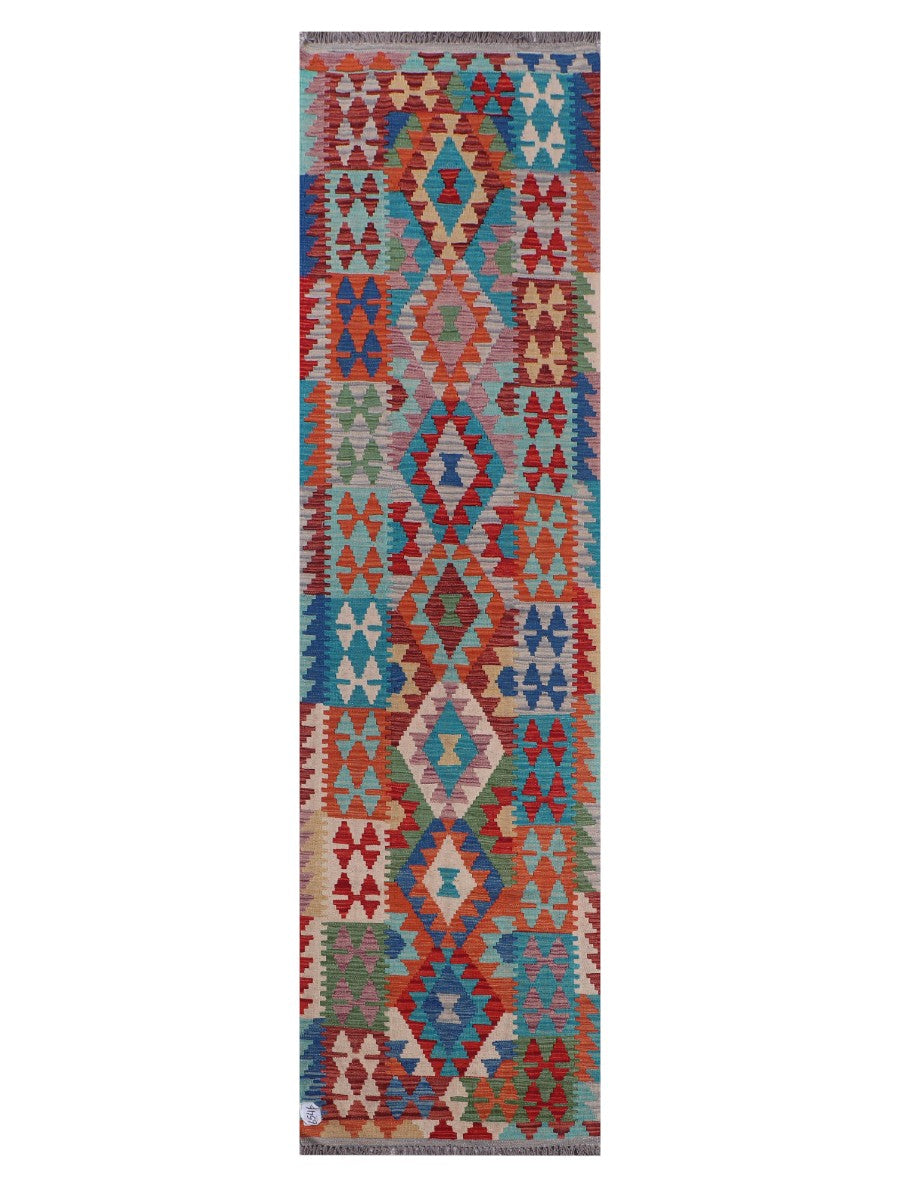 Maimana Afghanistan Kilim Runner - 287 x 77 cm - Handmade