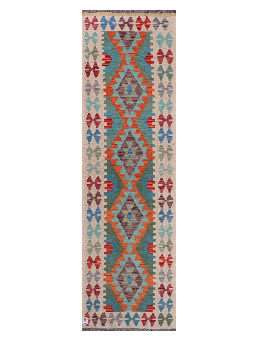 Maimana Afghanistan Kilim Runner - 282 x 83 cm - Handmade