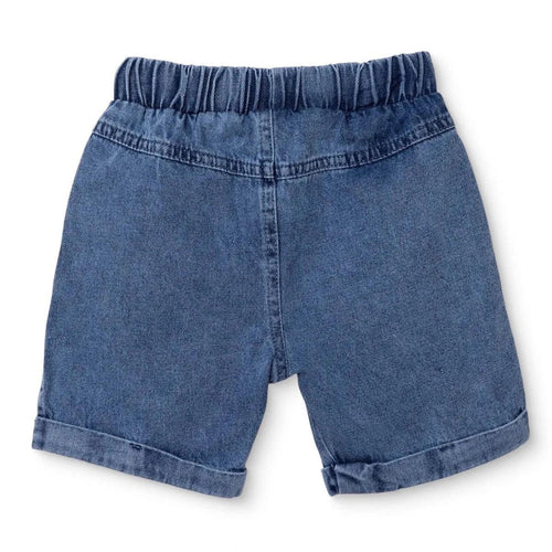 HelloBaby Boys Denim Shorts Lace-up Little Sailor Above the Knee - Blue