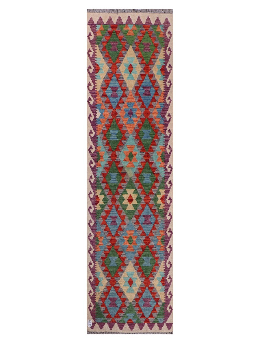 Maimana Afghanistan Kilim Runner - 294 x 78 cm - Handmade