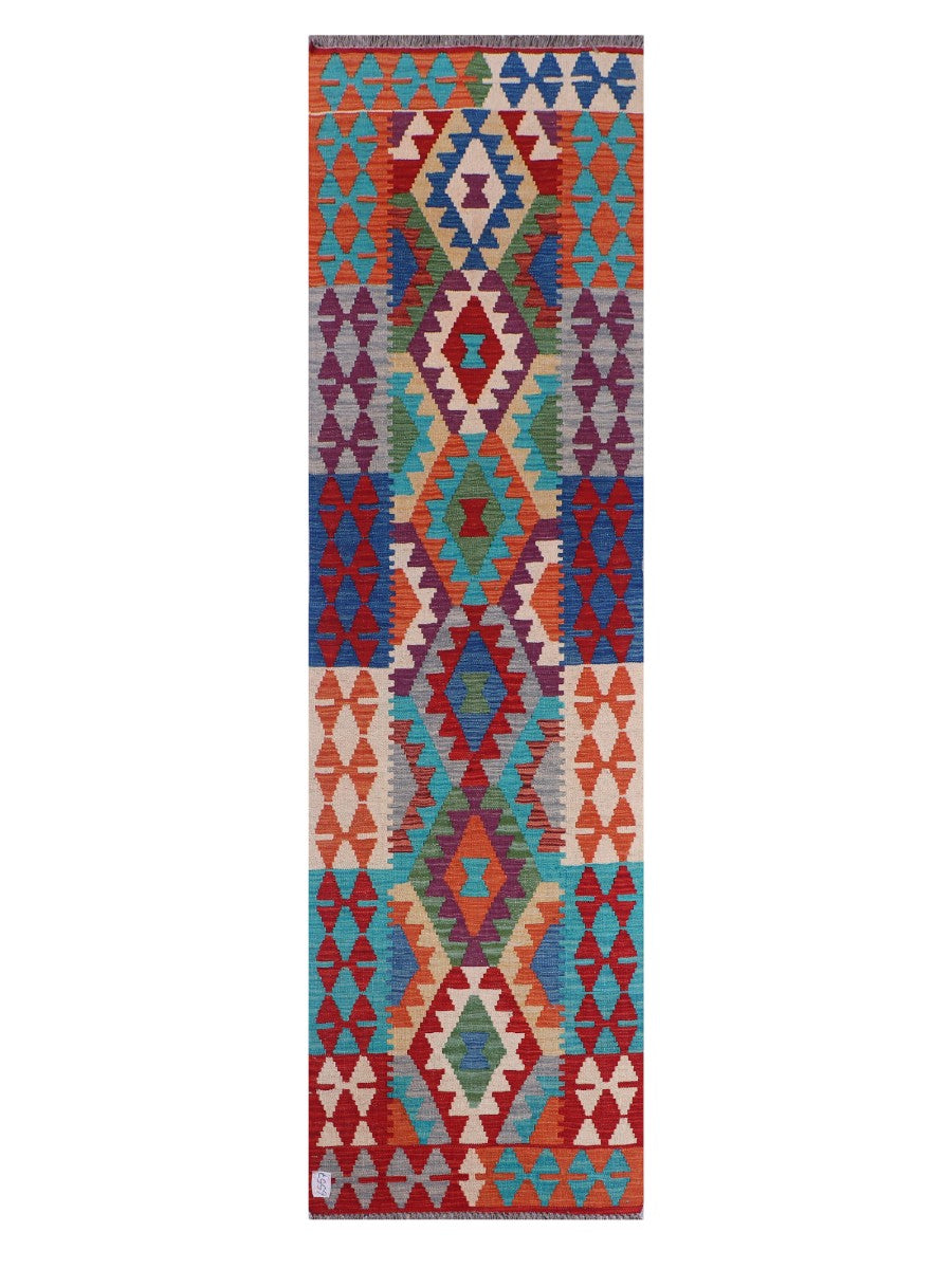 Maimana Afghanistan Kilim Runner - 286 x 81 cm - Handmade