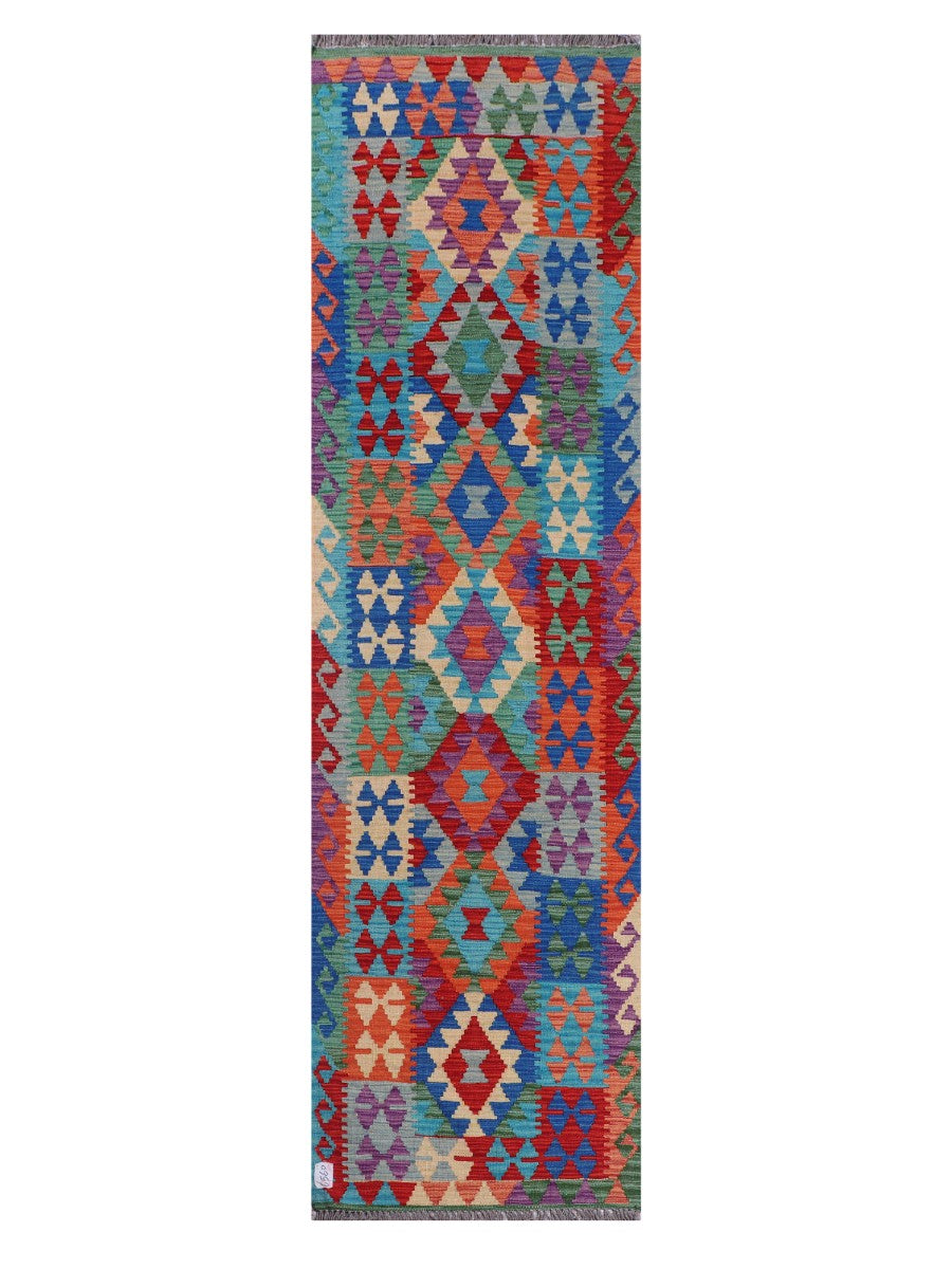 Maimana Afghanistan Kilim Runner - 284 x 79 cm - Handmade