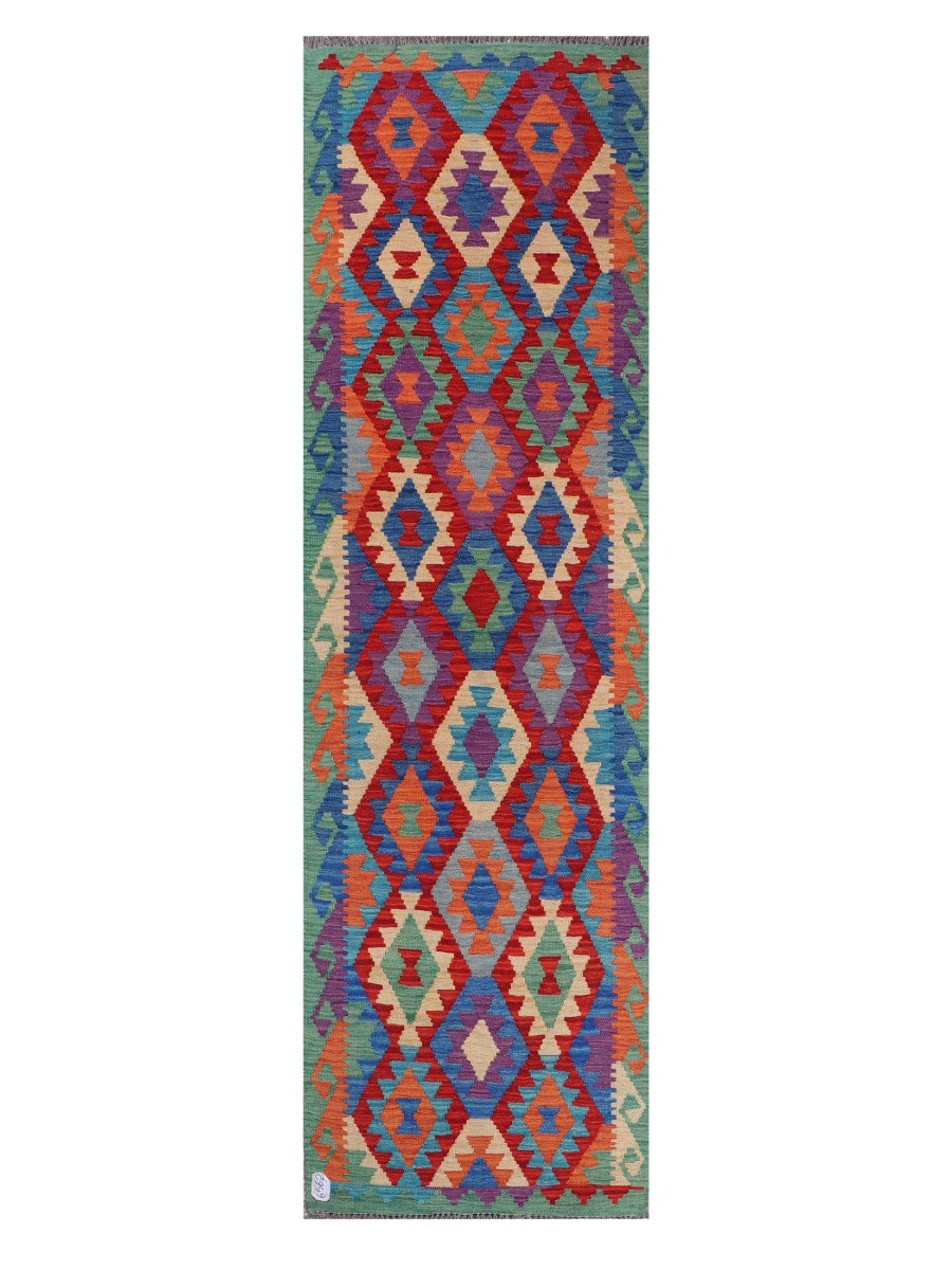 Maimana Afghanistan Kilim Runner - 287 x 84 cm - Handmade