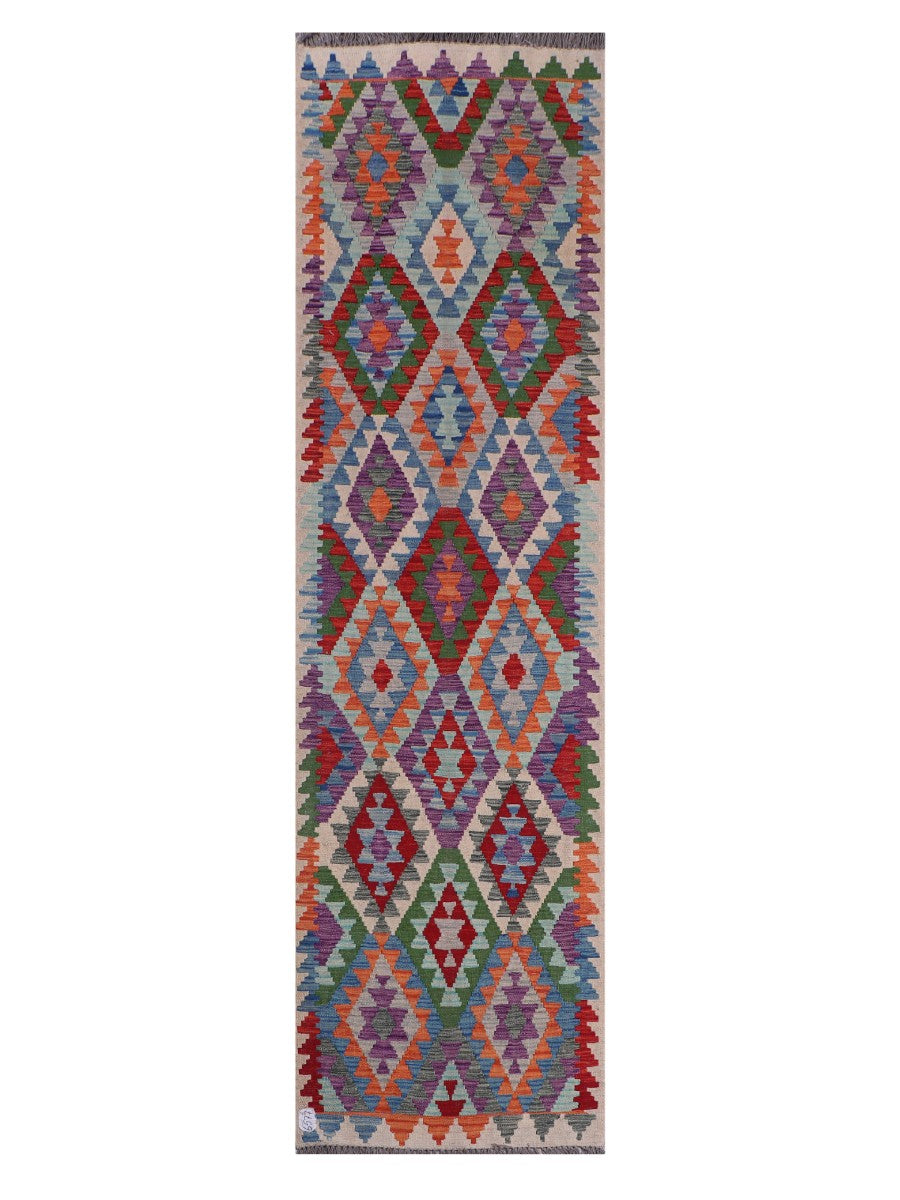 Maimana Afghanistan Kilim Runner - 289 x 80 cm - Handmade