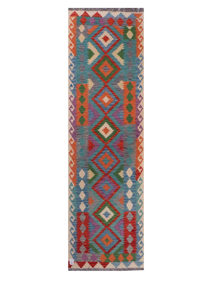 Maimana Afghanistan Kilim Runner - 285 x 82 cm - Handmade