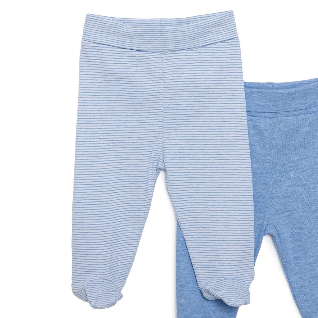 HelloBaby Unisex 2 Piece Footed Bottom - Blue