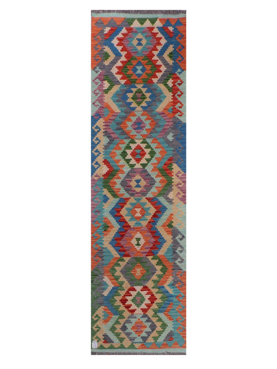 Maimana Afghanistan Kilim Runner - 286 x 79 cm - Handmade