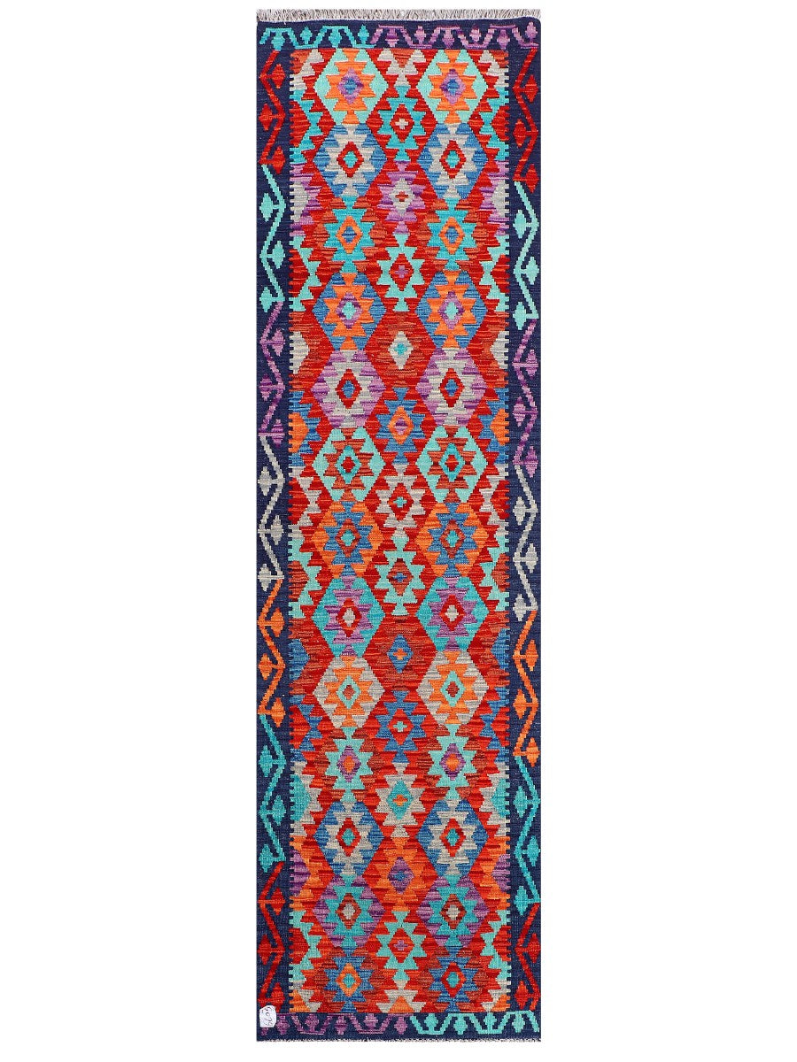 Maimana Afghanistan Kilim Runner - 296 x 83 cm - Handmade