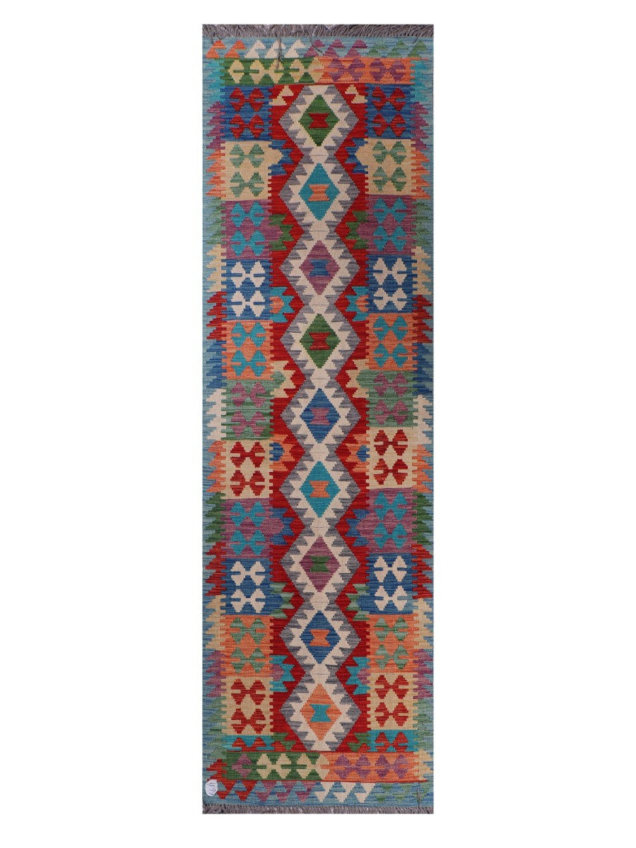Maimana Afghanistan Kilim Runner - 293 x 86 cm - Handmade