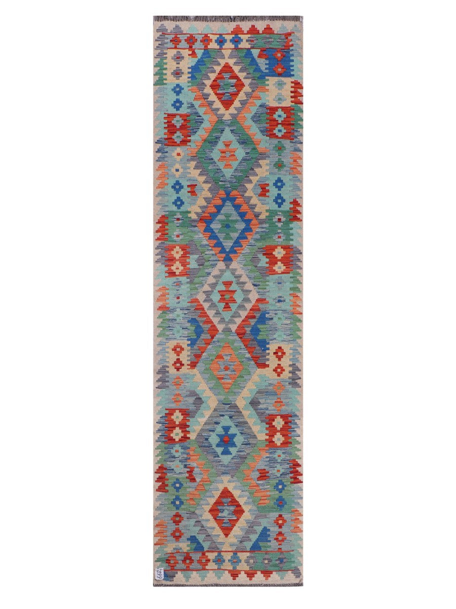 Maimana Afghanistan Kilim Runner - 292 x 77 cm - Handmade