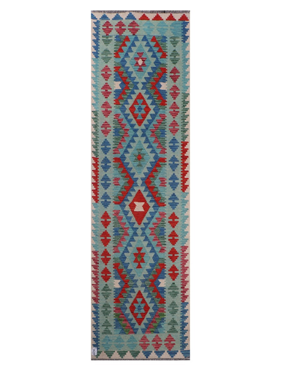 Maimana Afghanistan Kilim Runner - 289 x 82 cm - Handmade